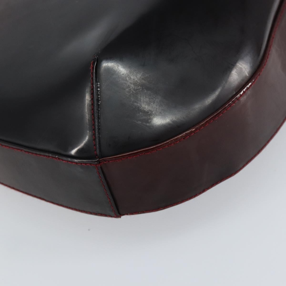 Salvatore Ferragamo Salvatore Ferragamo Gancini Shoulder Bag Patent leather Red Silver Authentic 160692
