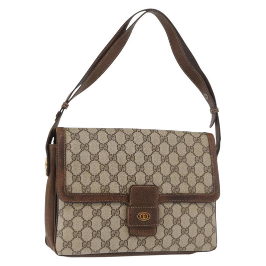 Gucci GUCCI GG Supreme Shoulder Bag PVC Beige Gold 001 16 4084 Authentic hk2993