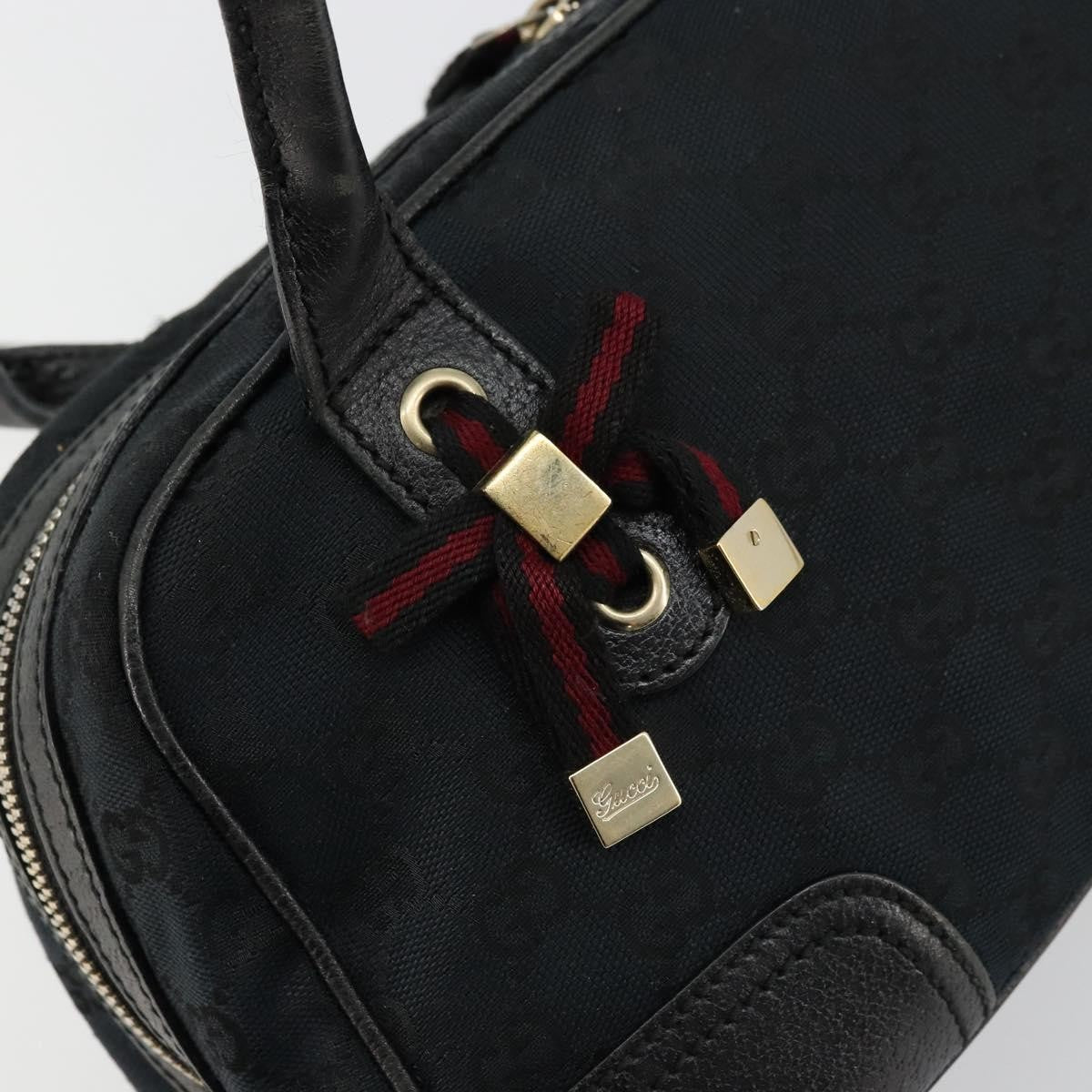 Gucci GUCCI GG Canvas Princi Hand Bag Black Gold 161720 Authentic 176928
