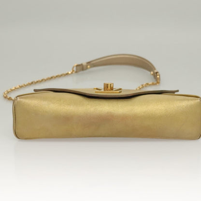 Louis Vuitton LOUIS VUITTON Love Note Shoulder Bag Leather Gold M53069 LV Authentic BA4535