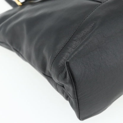 Loewe LOEWE Anagram Tote Bag Leather Black Gold Authentic 162466