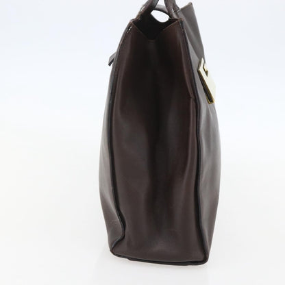 Gucci GUCCI Hand Bag Leather Brown Gold 002 0347 Authentic 151640