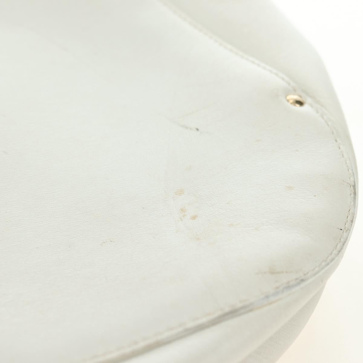 Salvatore Ferragamo Salvatore Ferragamo Gancini Shoulder Bag Leather White AU-21/4407 Authentic am4652
