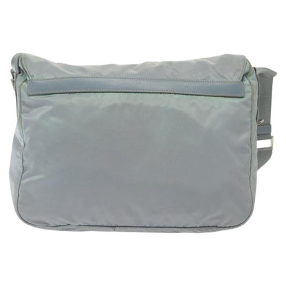Prada PRADA Shoulder Bag Nylon Light Blue Silver Authentic ki5926
