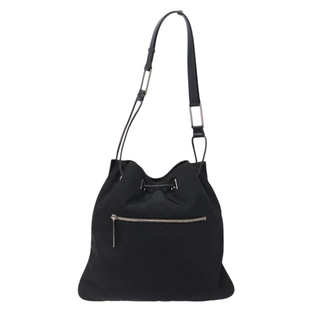 Gucci GUCCI Shoulder Bag Canvas Black Silver 001 4021 Authentic ep9915