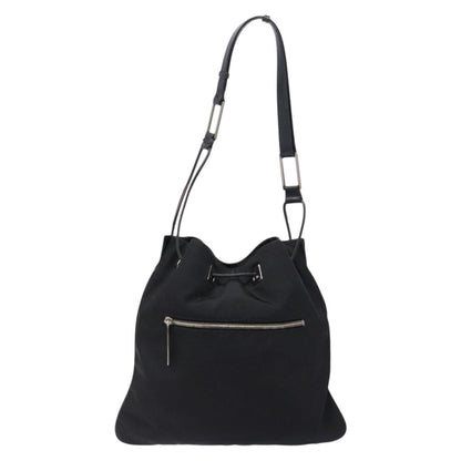 Gucci GUCCI Shoulder Bag Canvas Black Silver 001 4021 Authentic ep9915