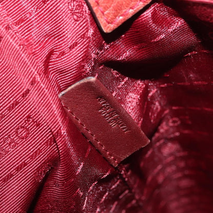 Loewe LOEWE Heritage Tote Bag Leather Red Silver Authentic BSZ189