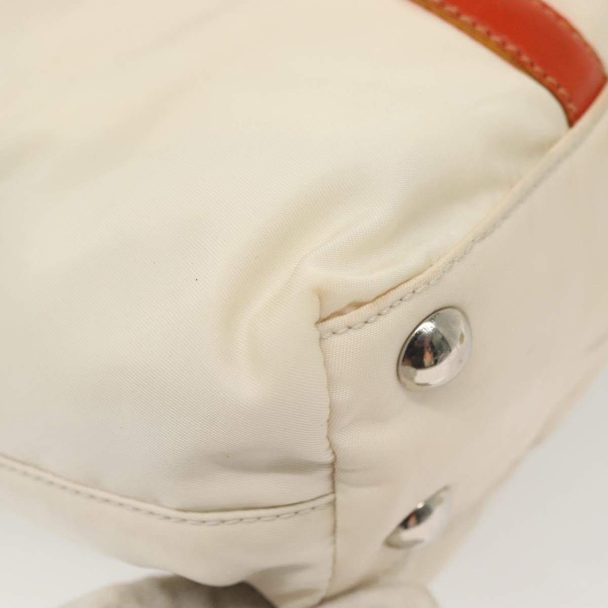 Prada PRADA Hand Bag Nylon 2way White Silver Authentic ti3400
