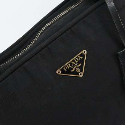 Prada PRADA Tote Bag Nylon Black Gold Authentic 156177