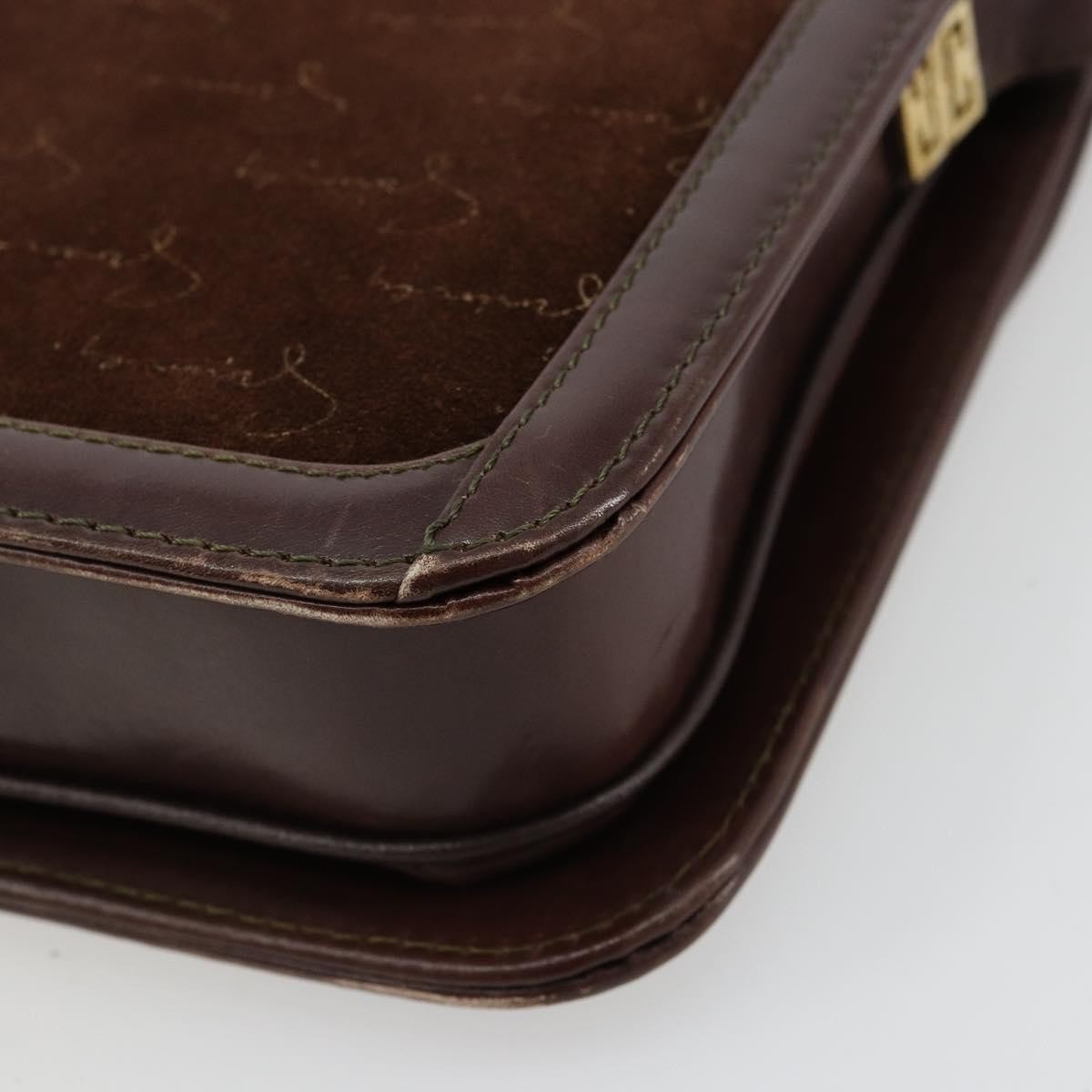 Givenchy GIVENCHY Shoulder Bag Suede Brown Gold Authentic bs35122