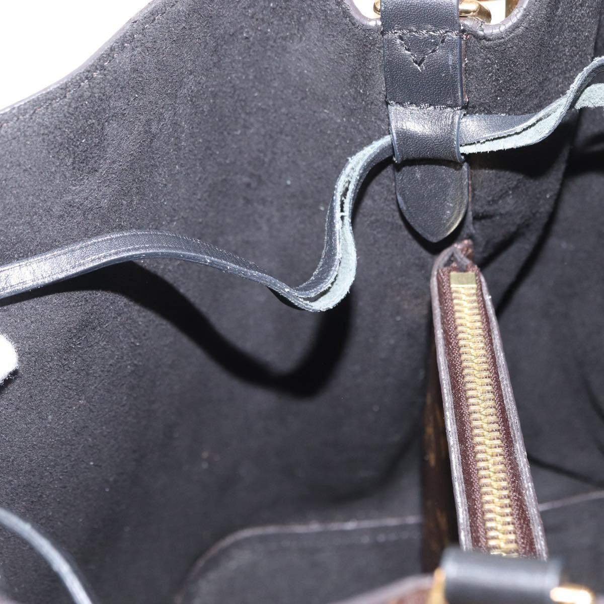 Louis Vuitton LOUIS VUITTON Monogram Neonoe Shoulder Bag Black M44020 LV Authentic ka1907