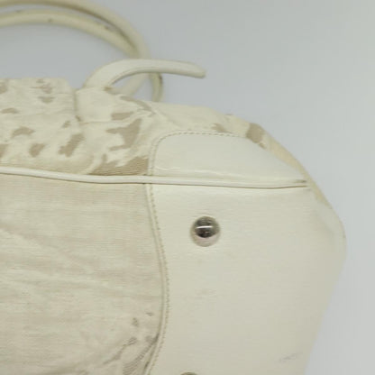 Prada PRADA Shoulder Bag Canvas Silver White Authentic fm4672
