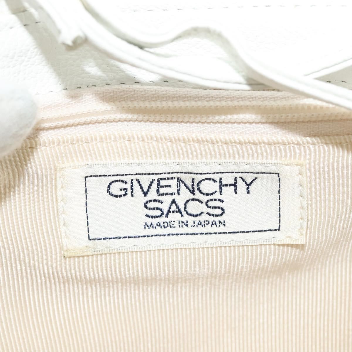Givenchy GIVENCHY Shoulder Bag Leather White Gold Authentic MY255