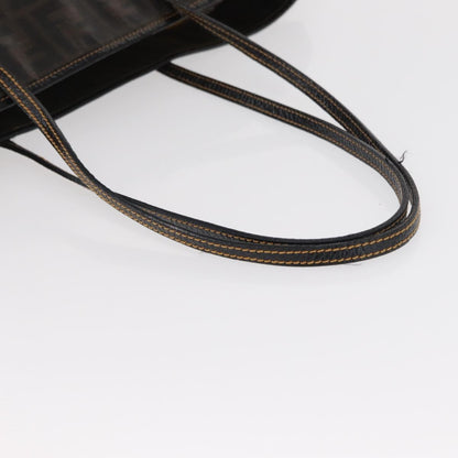 Fendi FENDI Zucca Canvas Tote Bag Coated Canvas Black Brown Authentic ka771