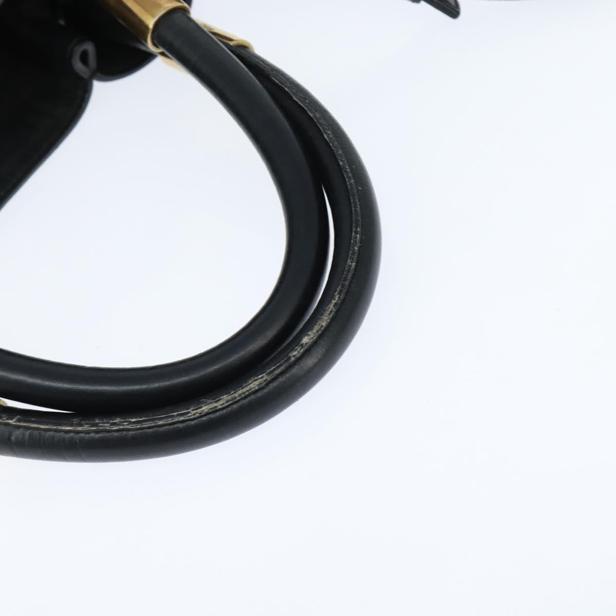Chloé Chloé Chloe Victoria Hand Bag Leather 2way Black Gold Authentic am9563