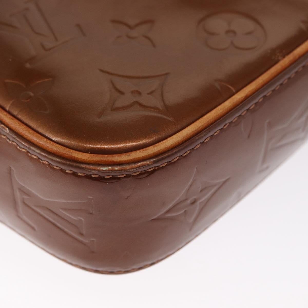 Louis Vuitton LOUIS VUITTON Monogram Vernis Christy MM Shoulder Bag Bronze M91109 Authentic 162684