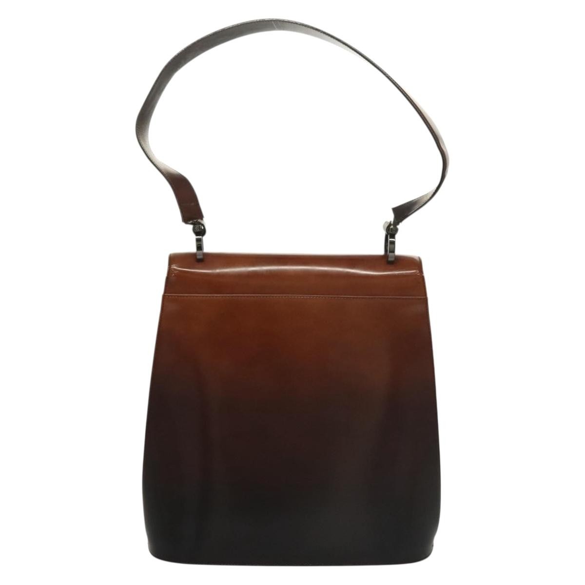 Salvatore Ferragamo Salvatore Ferragamo Gancini Shoulder Bag Leather Brown Authentic 132512