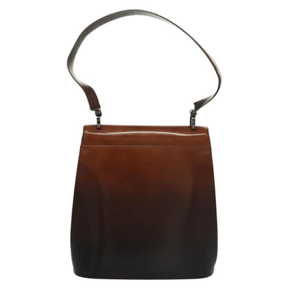 Salvatore Ferragamo Salvatore Ferragamo Gancini Shoulder Bag Leather Brown Authentic 132512