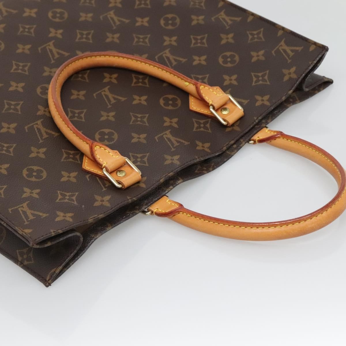 Louis Vuitton LOUIS VUITTON Monogram Sac Plat Hand Bag M51140 LV Authentic 132837