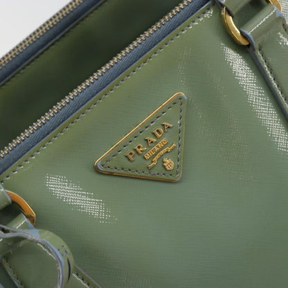 Prada PRADA Galleria Hand Bag Safiano leather 2way Green Gold Authentic bs35189