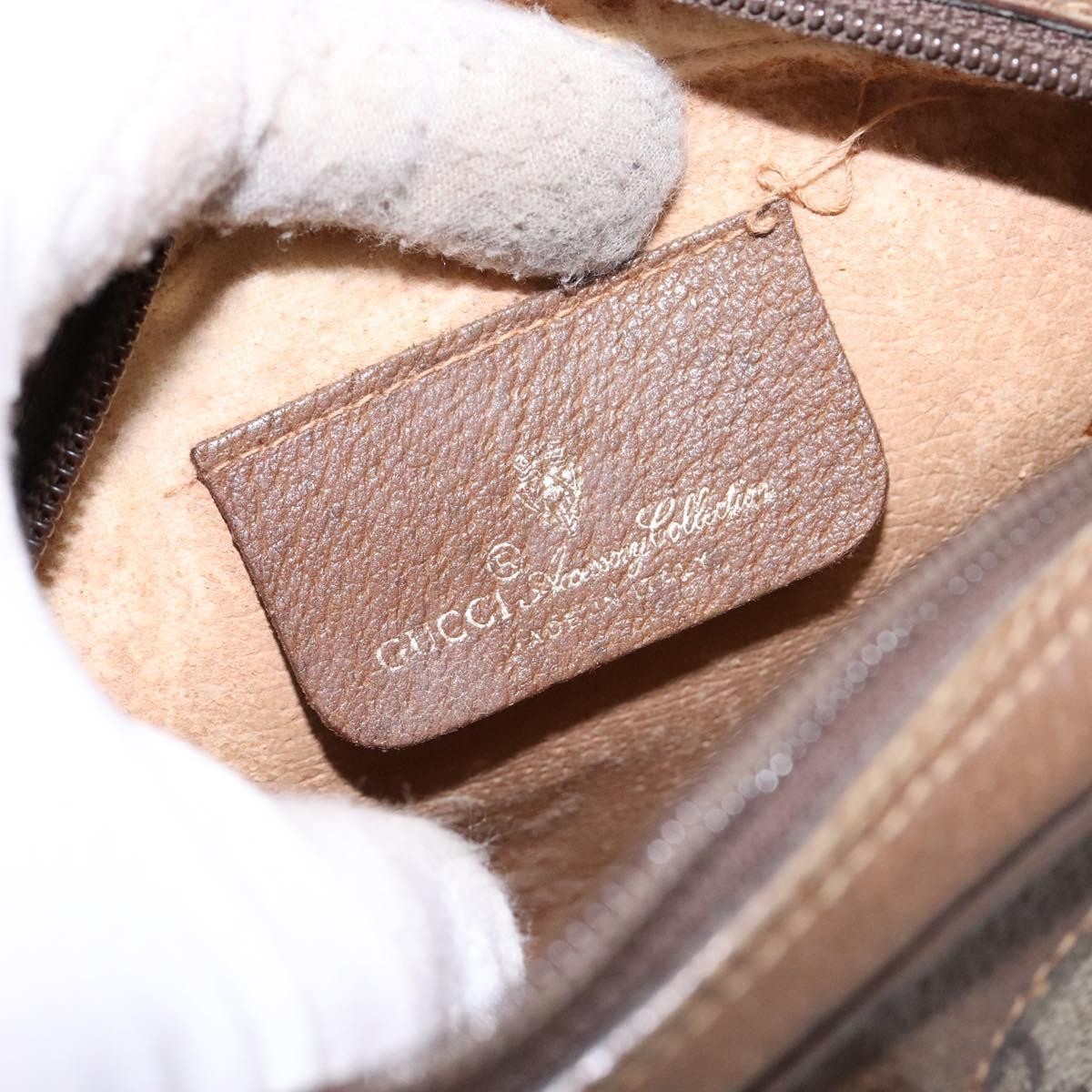 Gucci GUCCI GG Supreme Web Sherry Line Shoulder Bag PVC Beige 89 02 066 Authentic 133869