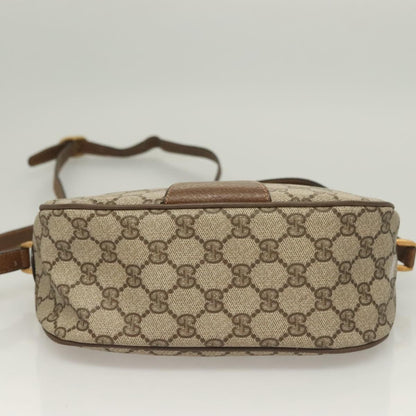 Gucci GUCCI GG Supreme Web Sherry Line Bag PVC Beige Gold 89 02 032 Authentic 128996