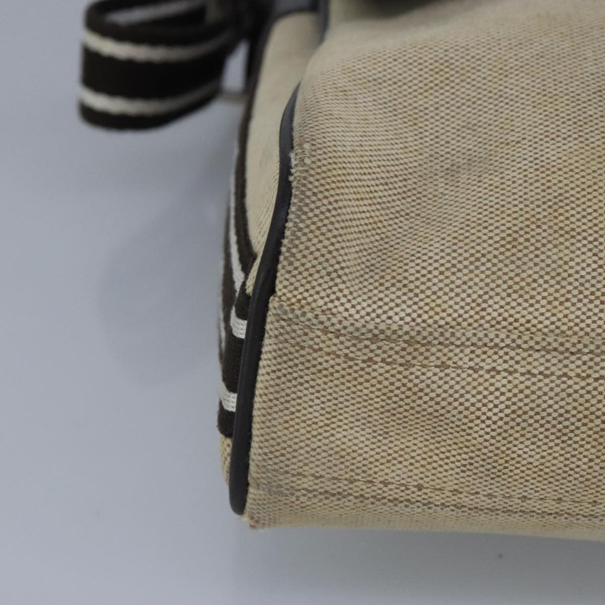 Burberry BURBERRY Shoulder Bag Canvas Beige Authentic ti2263
