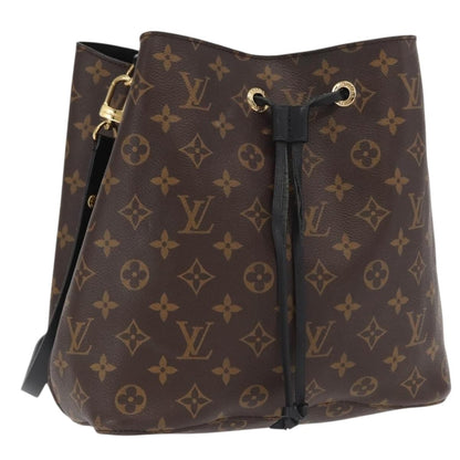 Louis Vuitton LOUIS VUITTON Monogram Neonoe Shoulder Bag Black M44020 LV Authentic ka1907