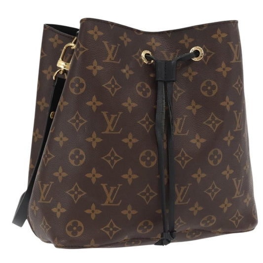 Louis Vuitton LOUIS VUITTON Monogram Neonoe Shoulder Bag Black M44020 LV Authentic ka1907