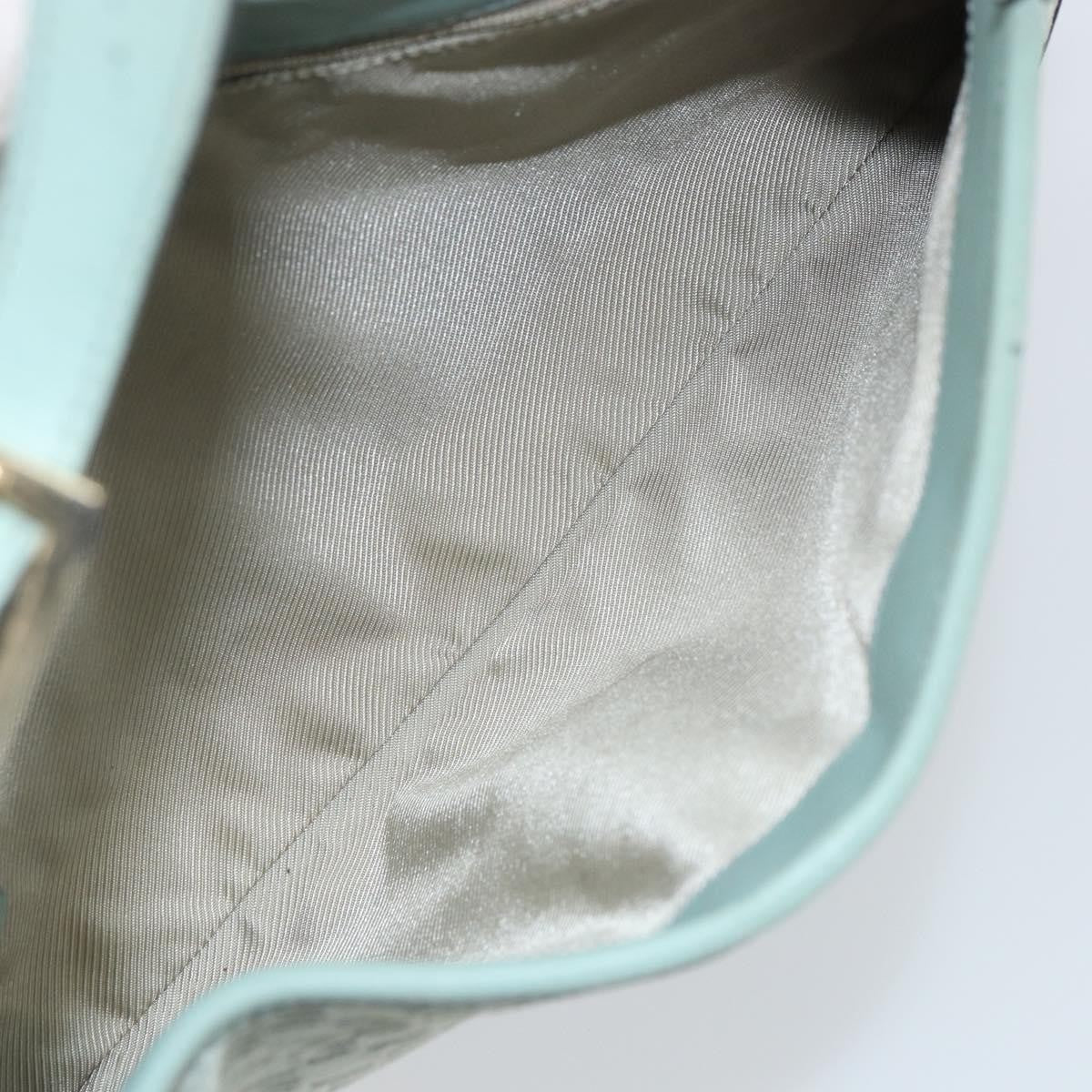 Gucci GUCCI Shoulder Bag Suede Light Blue Gold 001 4057 Authentic ep12851