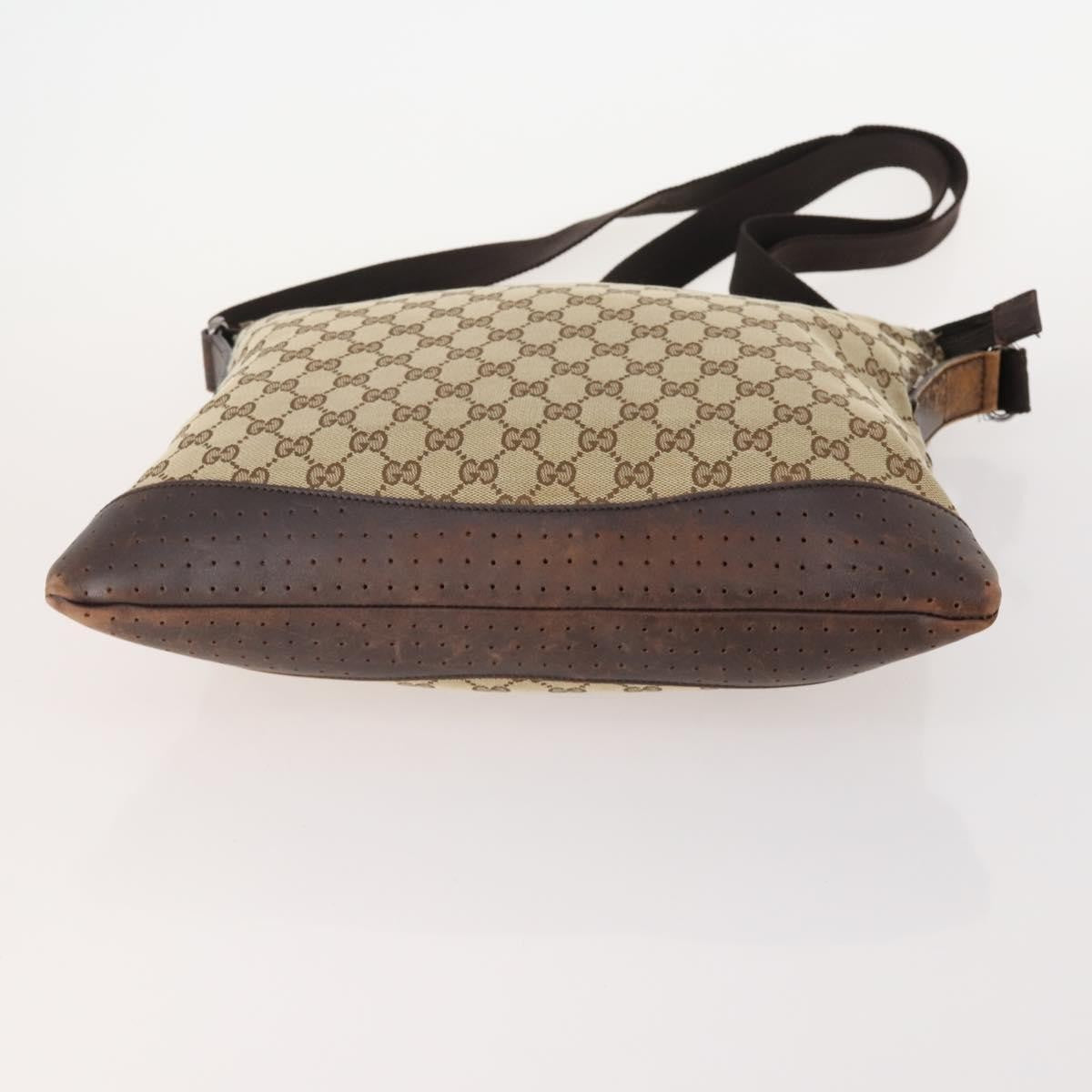 Gucci GUCCI GG Supreme GG Crystal GG Canvas Bag PVC 4 Set Navy Beige Authentic YKZ424