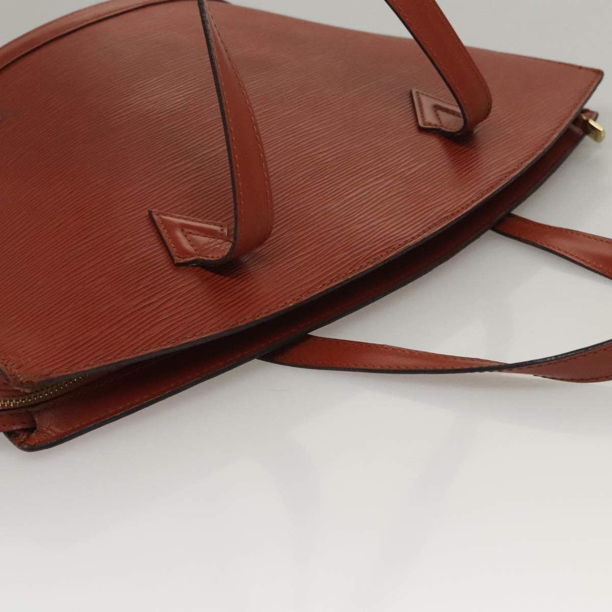 Louis Vuitton LOUIS VUITTON Epi Saint Jacques Hand Bag Brown M52263 LV Authentic BA1346