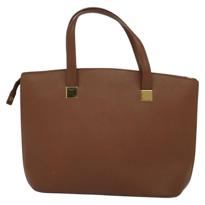 Celine CELINE Hand Bag Leather Brown Gold Authentic bs25822