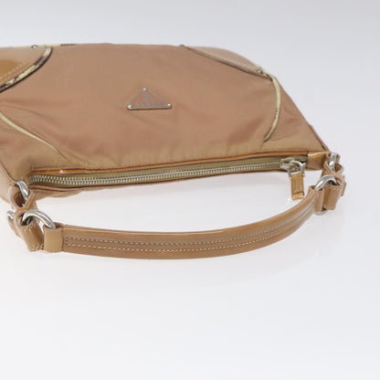 Prada PRADA Shoulder Bag Nylon Beige Authentic EC614