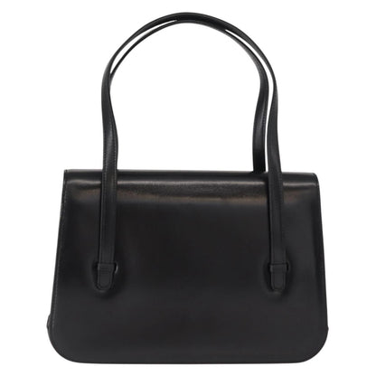 Gucci GUCCI Hand Bag Leather Black Gold Authentic 149354