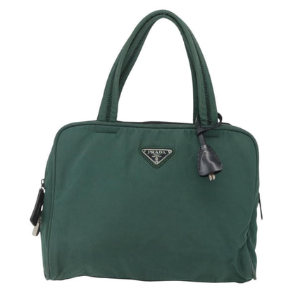 Prada PRADA Hand Bag Nylon Green Silver Authentic 154193