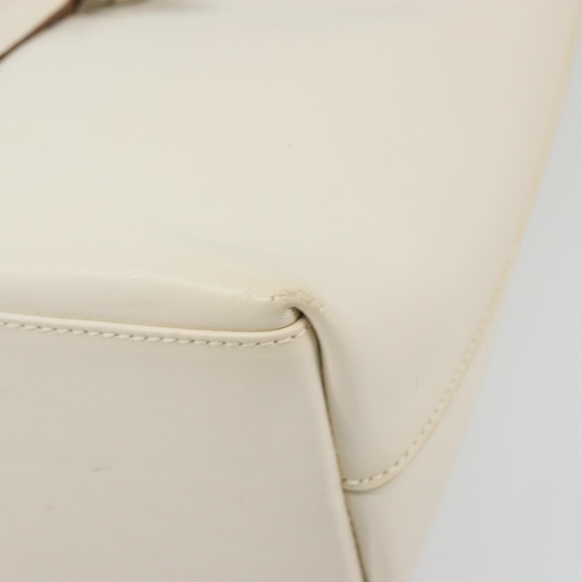 Gucci GUCCI Jackie Shoulder Bag Leather White Silver 001 3875 Authentic bs34535