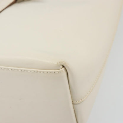 Gucci GUCCI Jackie Shoulder Bag Leather White Silver 001 3875 Authentic bs34535