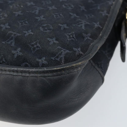 Louis Vuitton LOUIS VUITTON Monogram Mini Belanger Shoulder Bag Black M92672 LV Authentic 172756