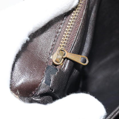 Fendi FENDI Zucca Canvas Shoulder Bag Black Brown Authentic YKZ1111