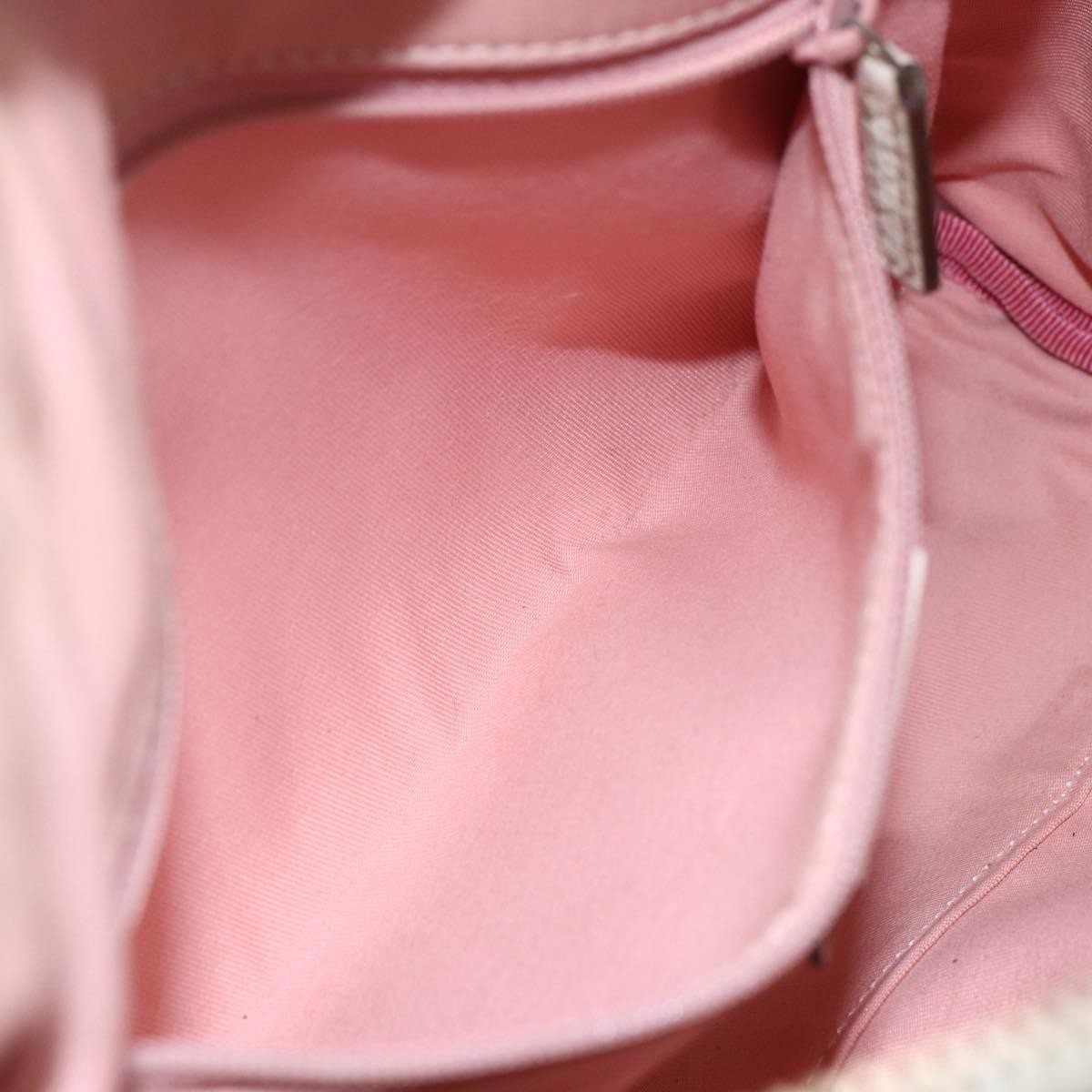 Gucci GUCCI GG Canvas Hand Bag Outlet Pink Gold 130942 Authentic 160602