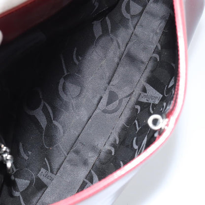 Salvatore Ferragamo Salvatore Ferragamo Gancini Shoulder Bag Patent leather Red Silver Authentic 160692