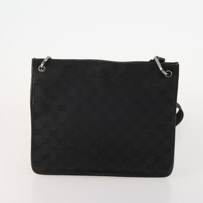 Gucci GUCCI GG Canvas Shoulder Bag 4 Set Black Beige Authentic 178854