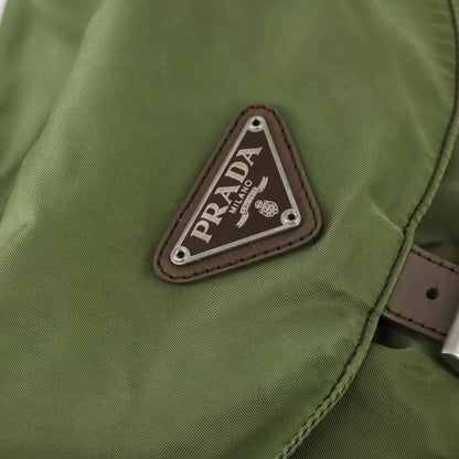 Prada PRADA Backpack Nylon Khaki Silver Authentic 148291 Bag