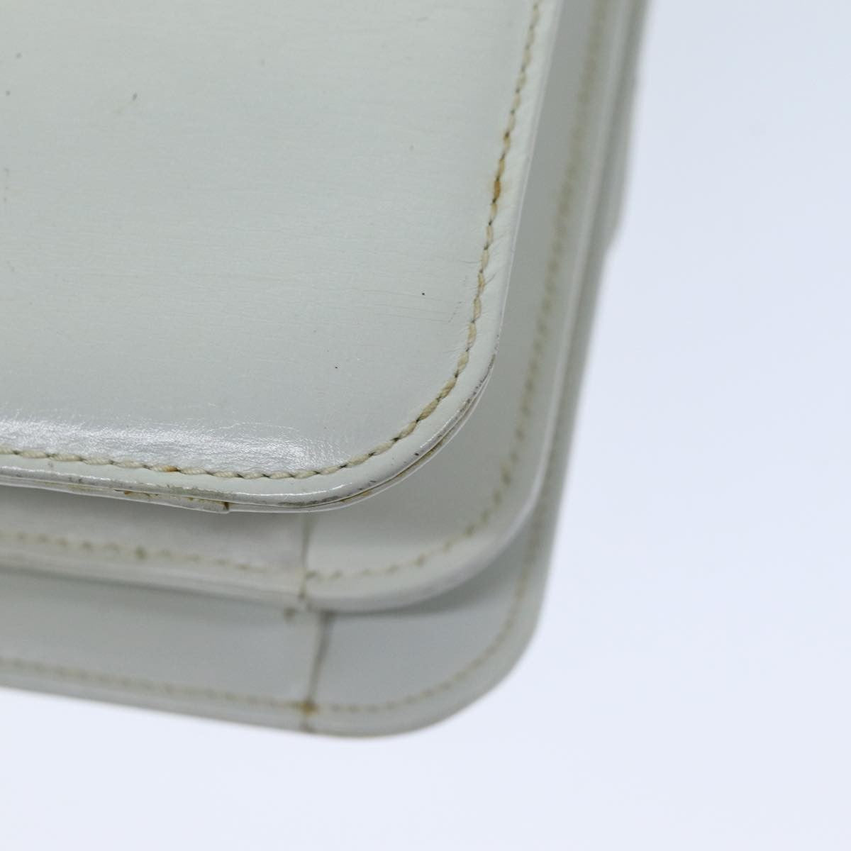 Gucci GUCCI Hand Bag Leather White Authentic yk12076