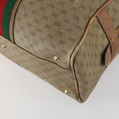 Gucci GUCCI Micro GG Supreme Web Sherry Line Bag PVC Beige 002 58 4422 Authentic 160595