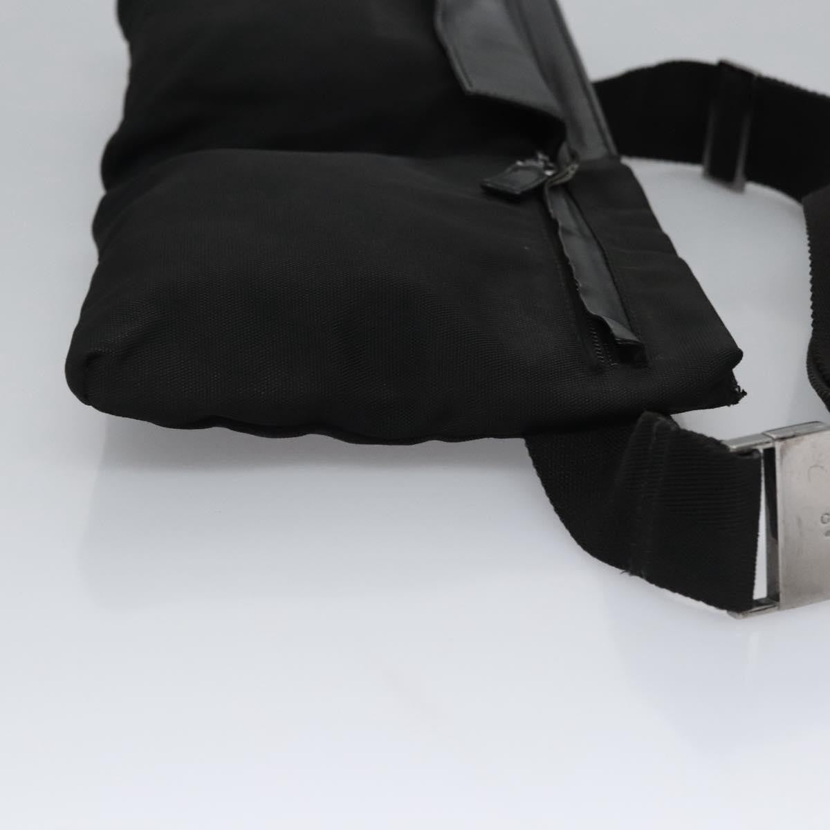 Gucci GUCCI Waist bag Nylon Black Silver 28566 Authentic IN054