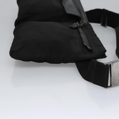 Gucci GUCCI Waist bag Nylon Black Silver 28566 Authentic IN054