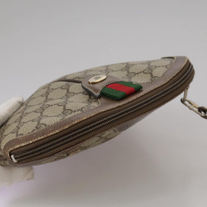 Gucci GUCCI GG Supreme Web Sherry Line Shoulder Bag PVC Beige 904 02 047 Authentic 111359