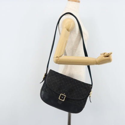 Louis Vuitton LOUIS VUITTON Monogram Mini Belanger Shoulder Bag Black M92672 LV Authentic 172756